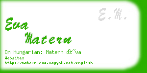 eva matern business card